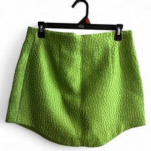 Zara Lime Green Textured Skirt